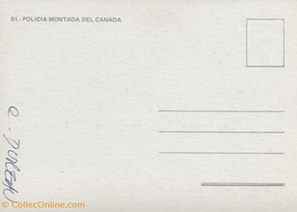 cartes postales autres policia montada del canada