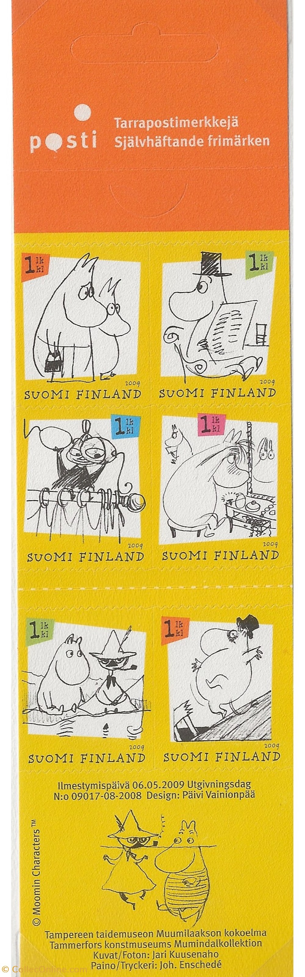 ZZZ - Finlande 2009 Carnet moomins timbres zzz finlande 2009 carnet moomins