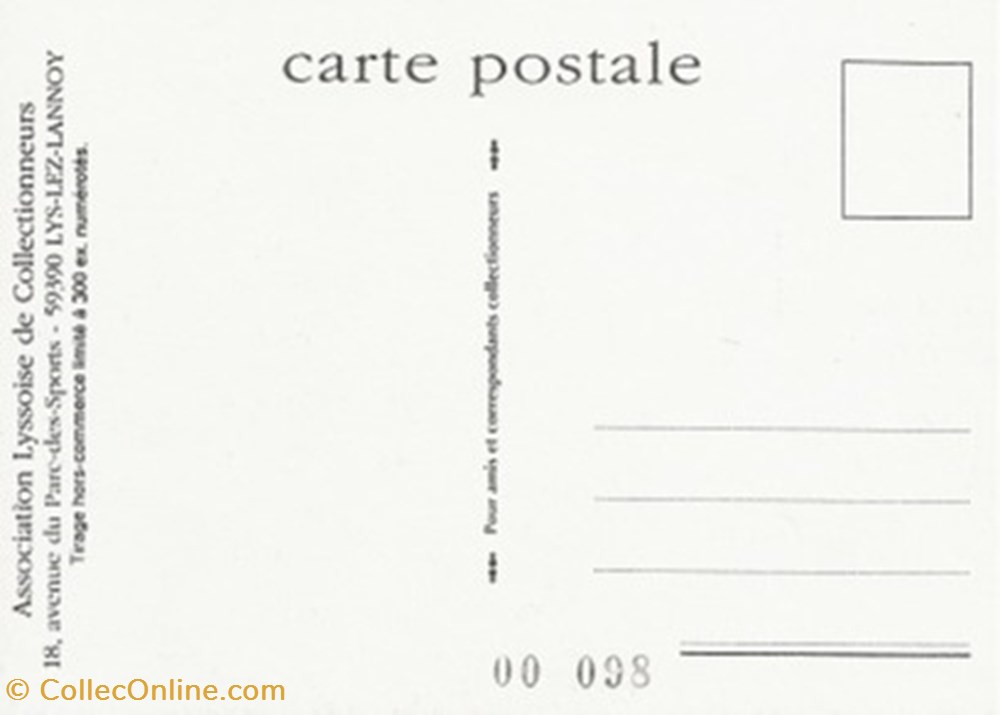 Lys-Lez-Lannoy (59) 2002 cartes postales bande dessinee lys lez lannoy 59 2002