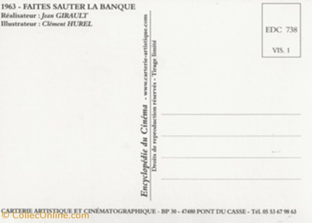 Faites sauter la banque cartes postales autres faites sauter la banque