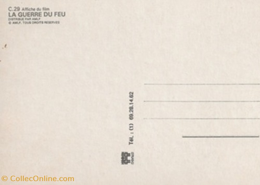 cartes postales autres la guerre du feu
