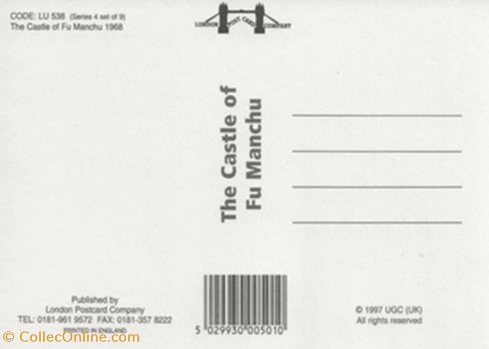 cartes postales autres the castle of fu manchu