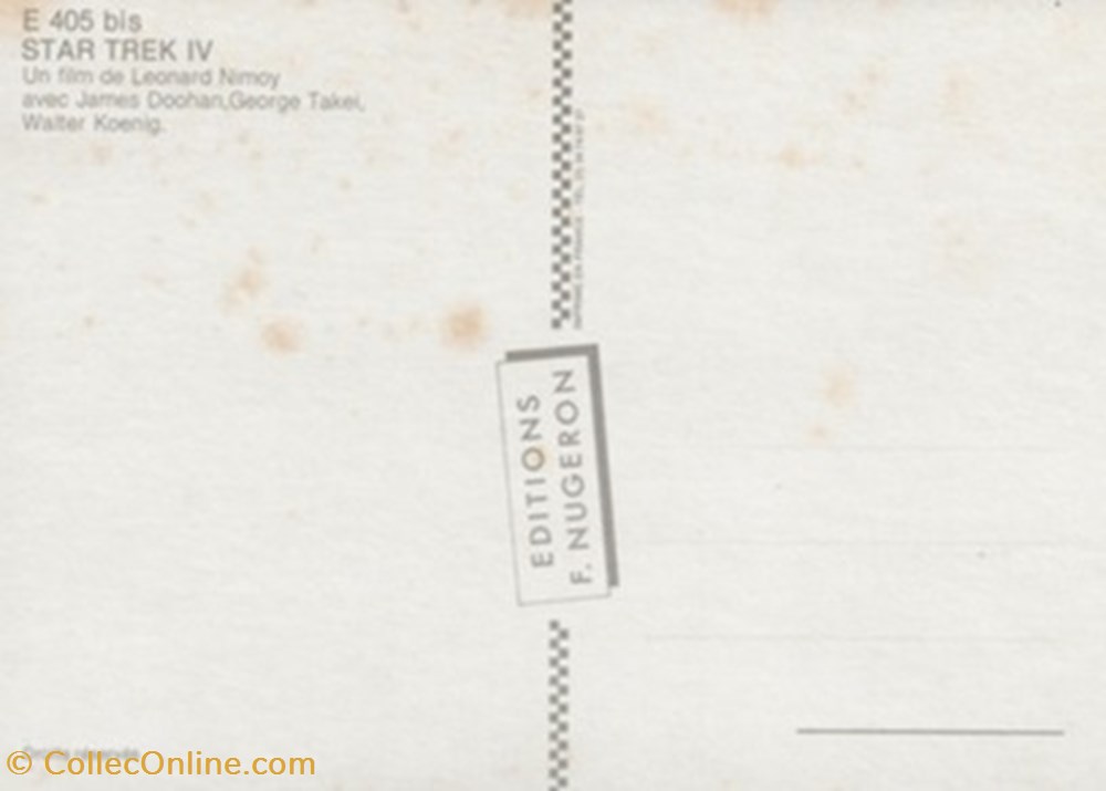Star trek IV : the voyage home cartes postales autres star trek iv the voyage home