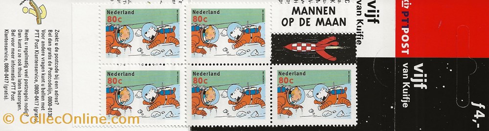 ZZZ - Pays Bas - Mannen op de maan 2 timbres zzz pays bas mannen op de maan