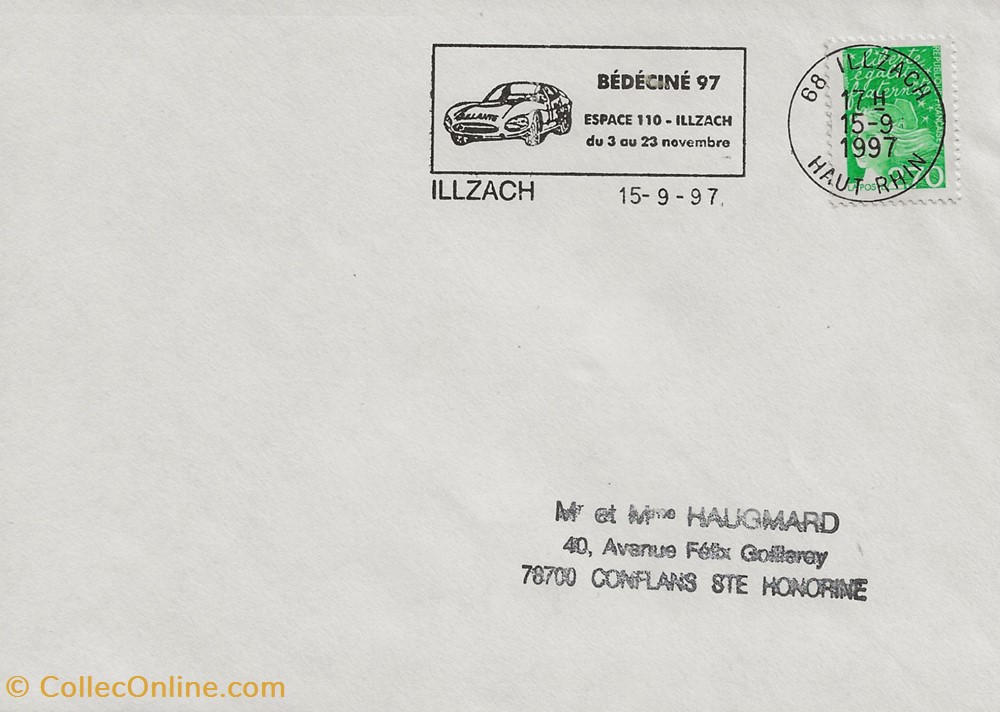 Illzach (68) 1997 13ème Festival Bédéciné timbres illzach 68 1997 13eme festival bedecine