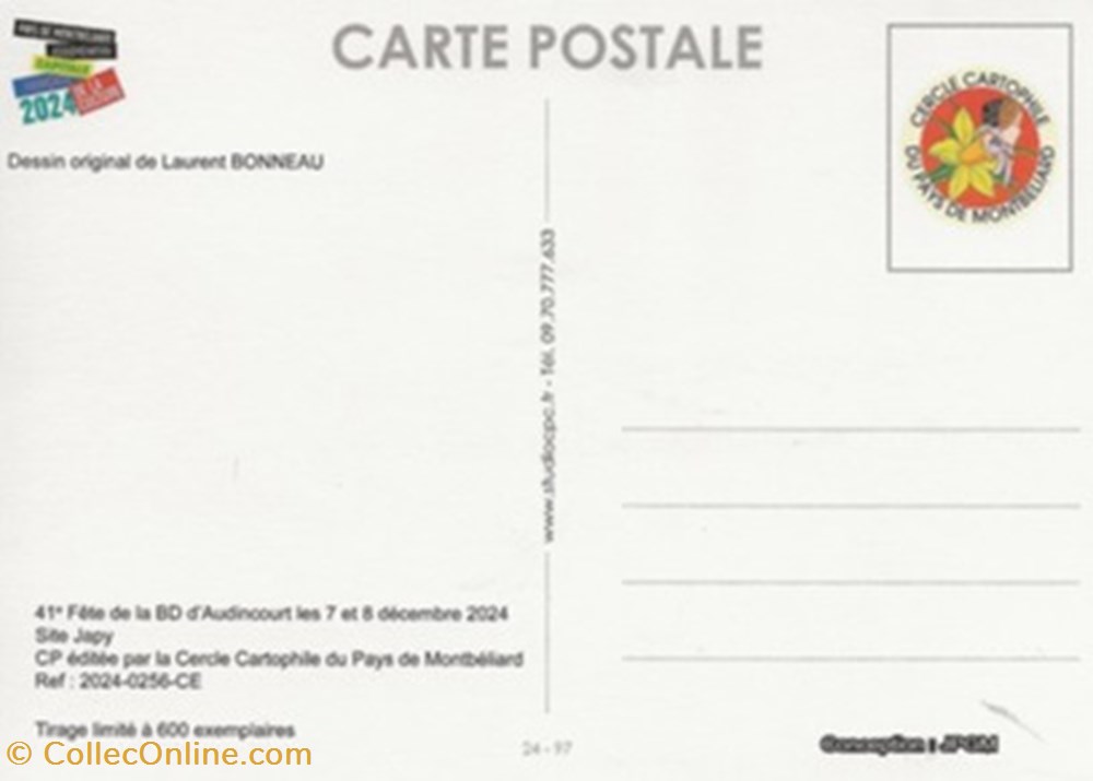 cartes postales bande dessinee audincourt 25 2024