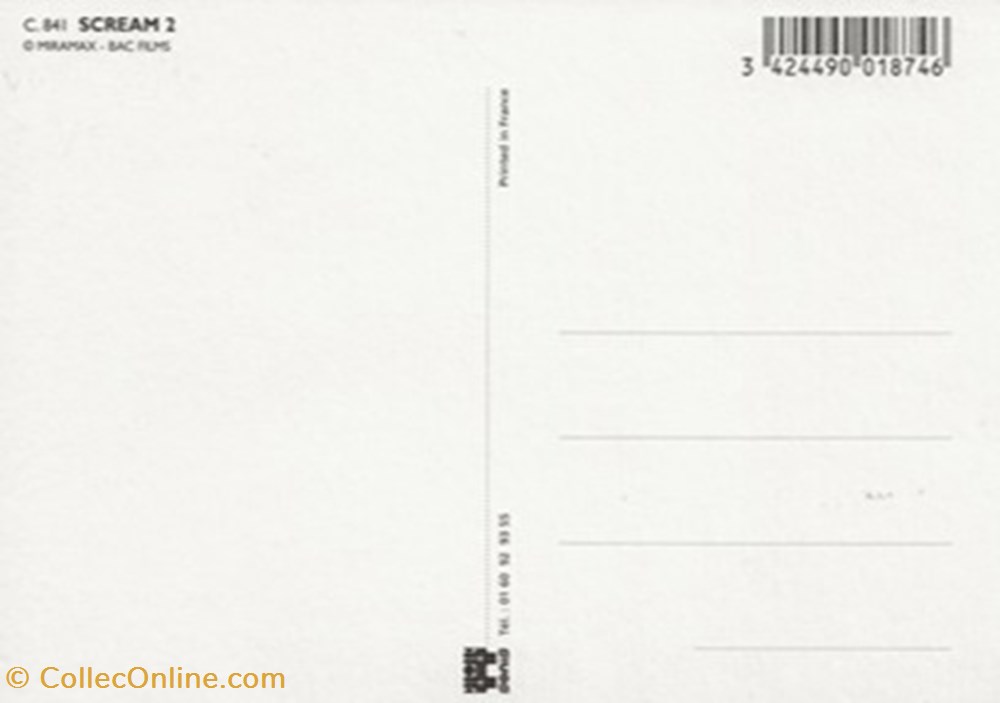 Scream 2 cartes postales autres scream 2