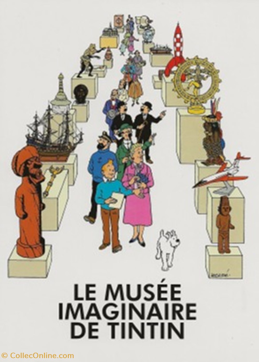 cartes postales bande dessinee tintin
