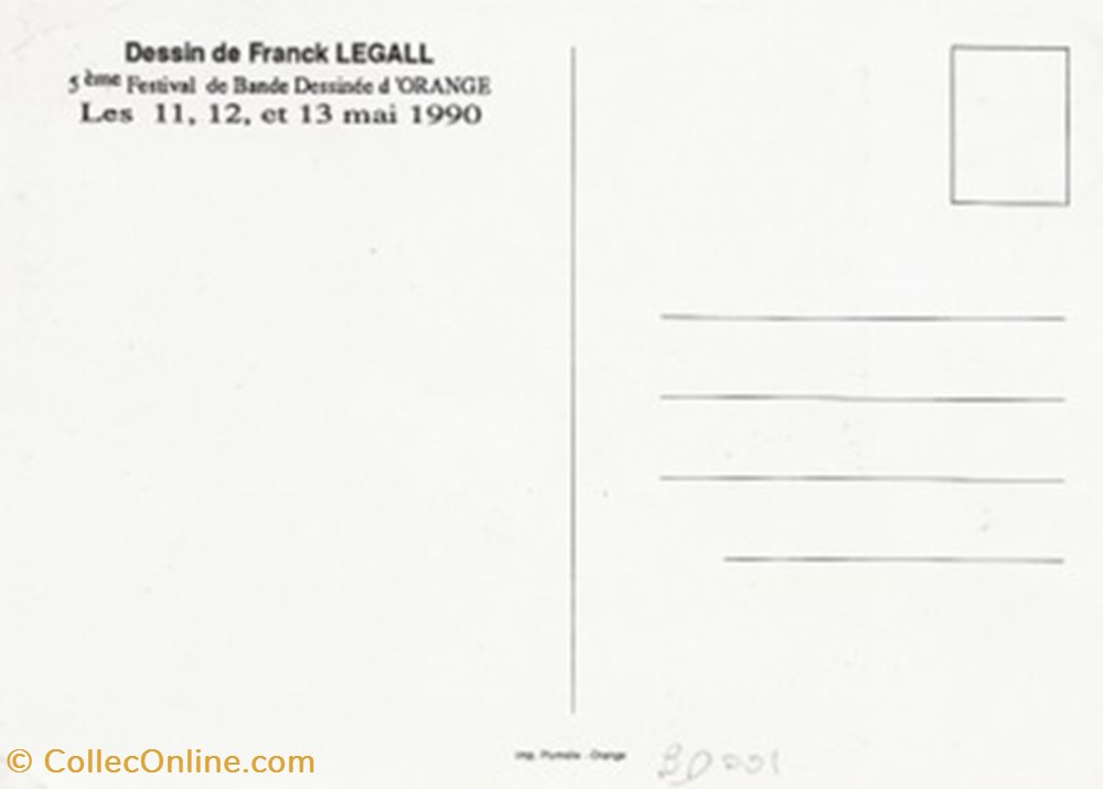 cartes postales bande dessinee orange 84 1990