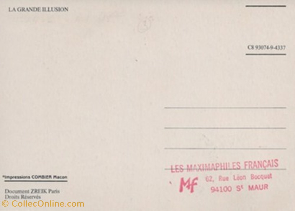 La grande illusion cartes postales autres la grande illusion