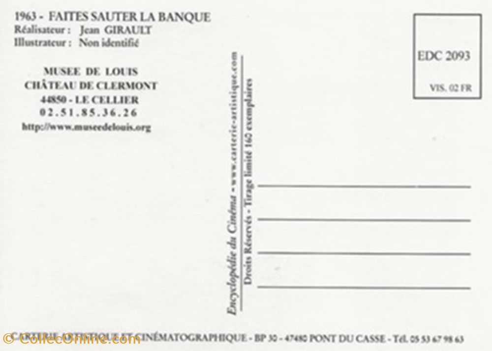 Faites sauter la banque cartes postales autres faites sauter la banque