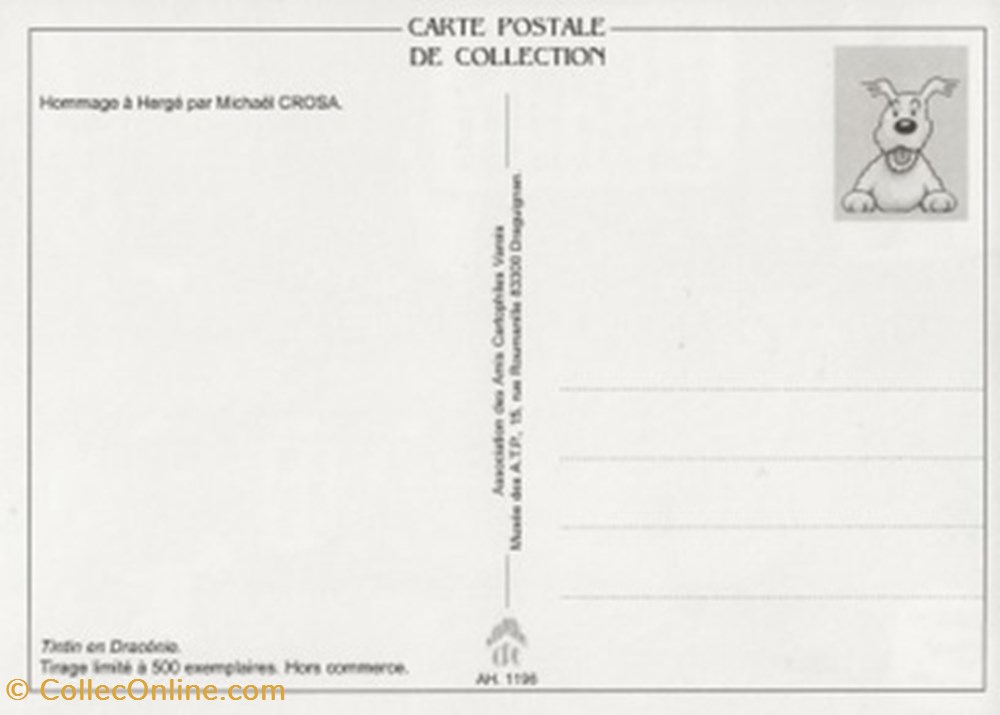 Tintin cartes postales bande dessinee tintin