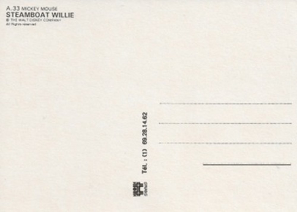 cartes postales autres steamboat willie