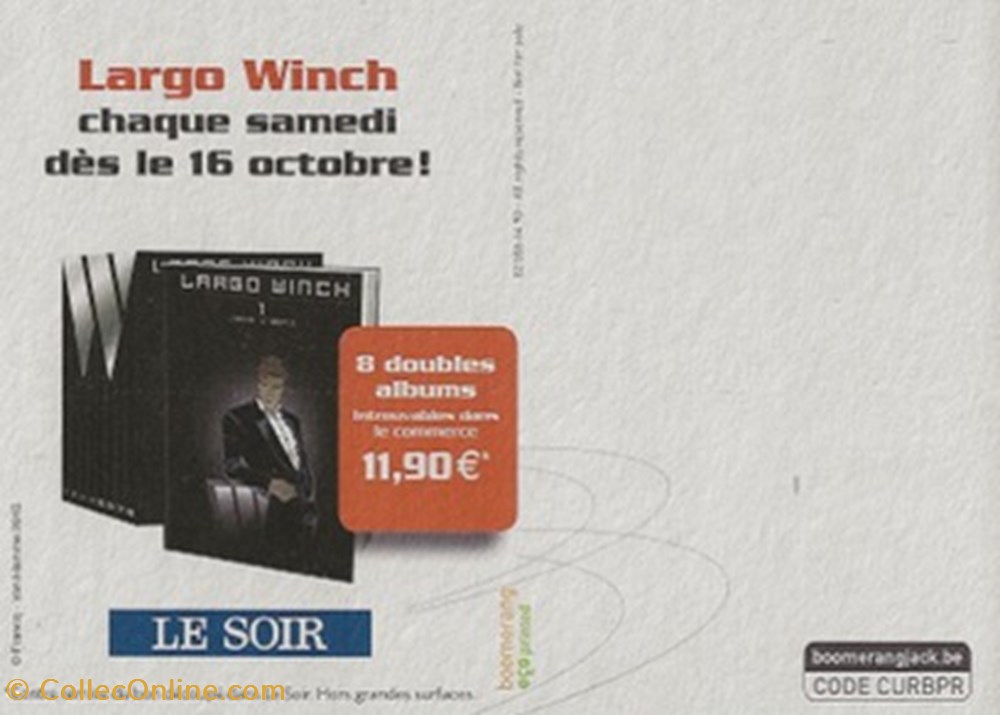 Largo Winch cartes postales bande dessinee largo winch
