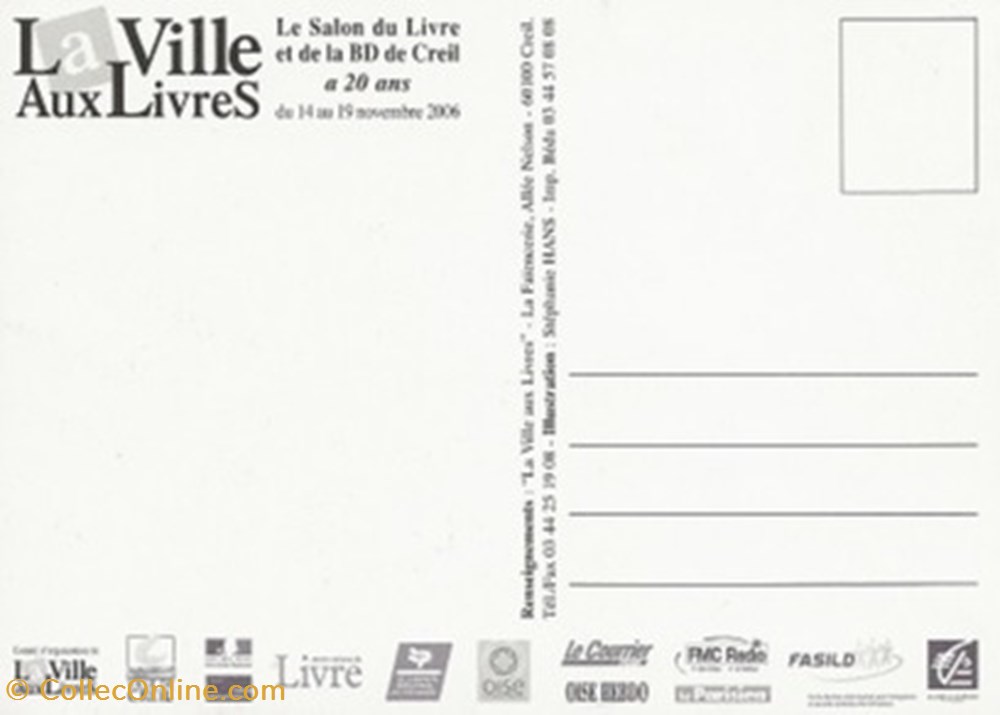 Creil (60) 2006 cartes postales bande dessinee creil 60 2006