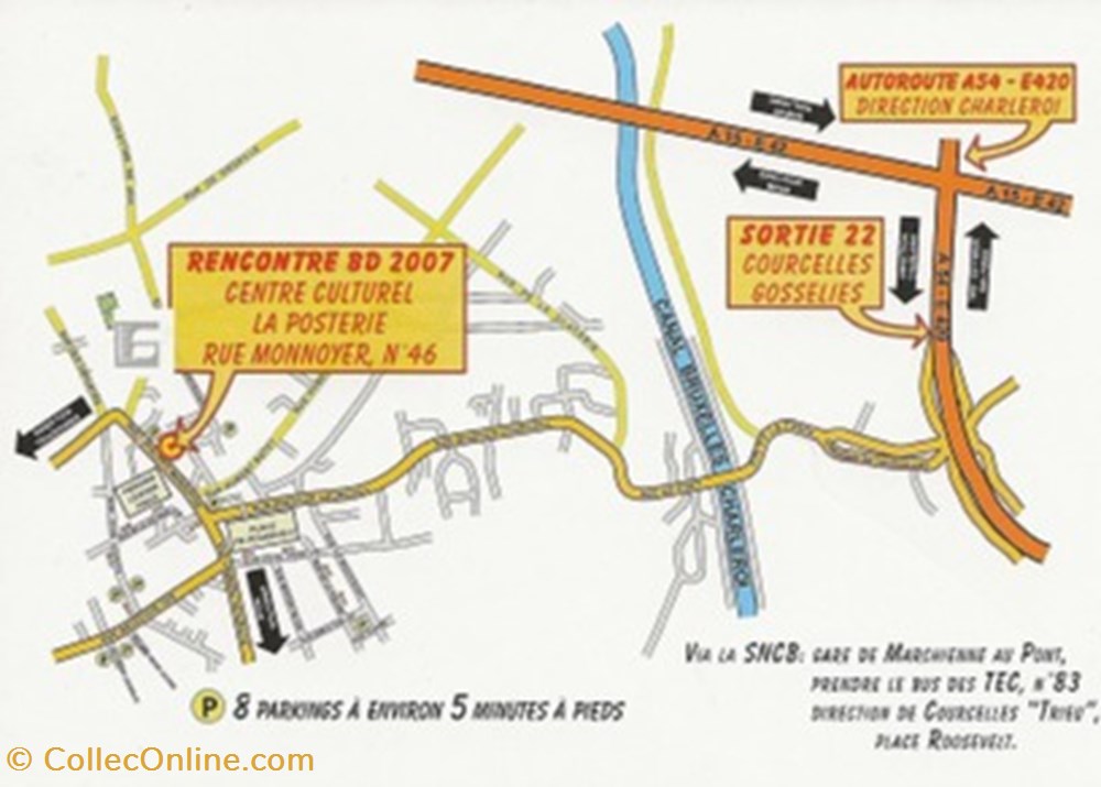 Courcelles (Belgique) 2007 cartes postales bande dessinee courcelles belgique 2007