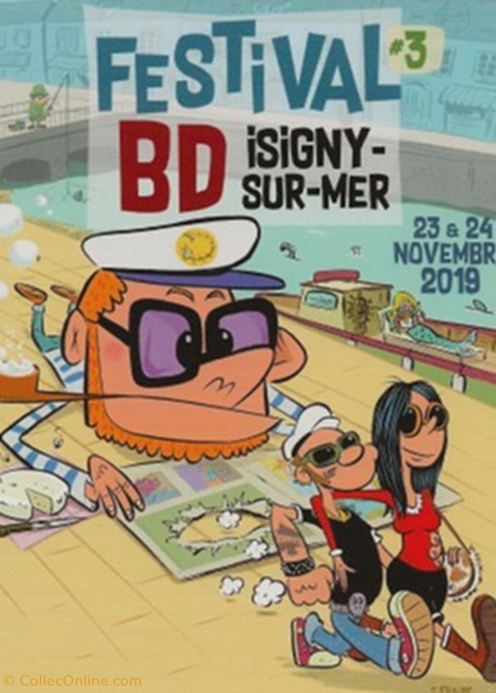cartes postales bande dessinee isigny sur mer 14 2019 3eme festival bd