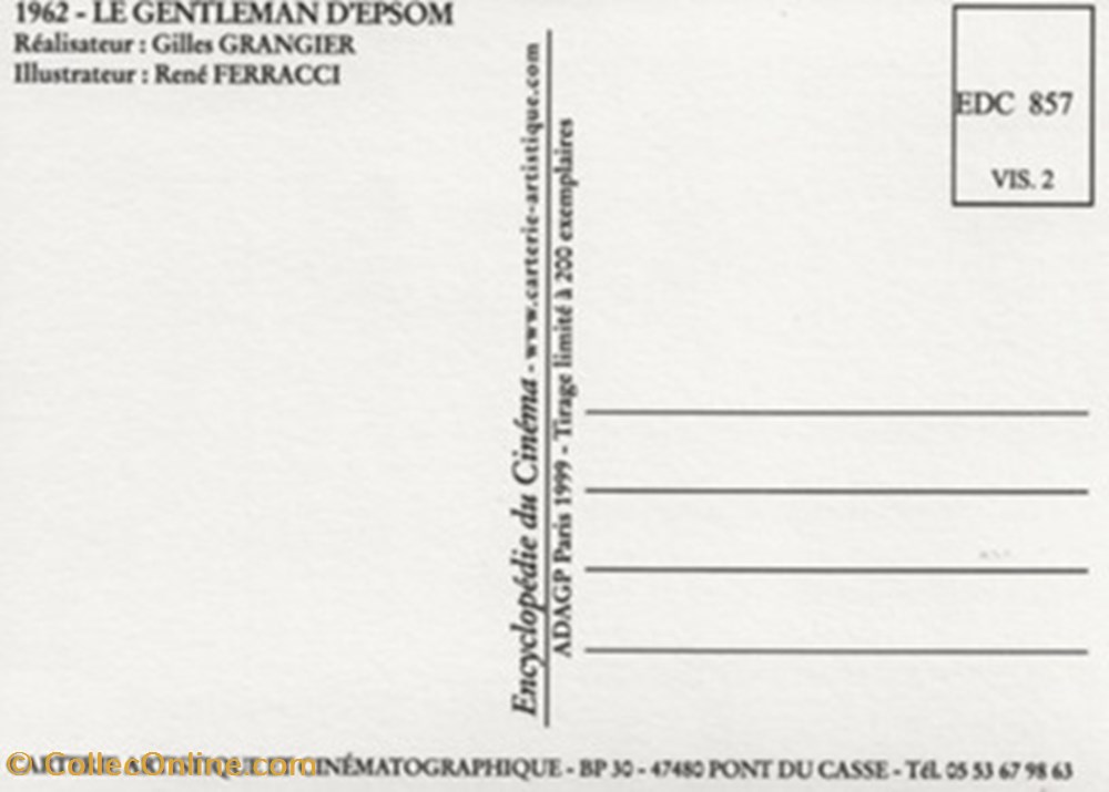 Le gentleman d'Epsom (ou Les grand seigneurs) cartes postales autres le gentleman epsom ou les grand seigneurs