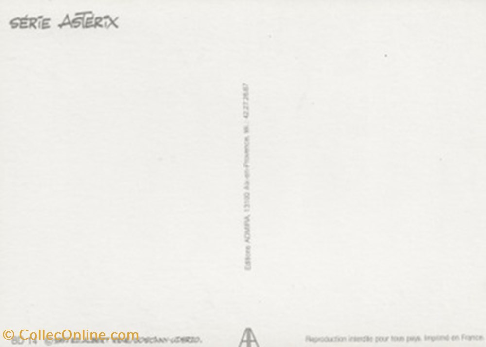 Astérix cartes postales bande dessinee asterix
