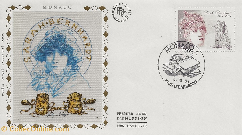 Monaco (Principauté de Monaco) 1994 Sarah Bernhardt timbres monaco principaute de monaco 1994 sarah bernhardt