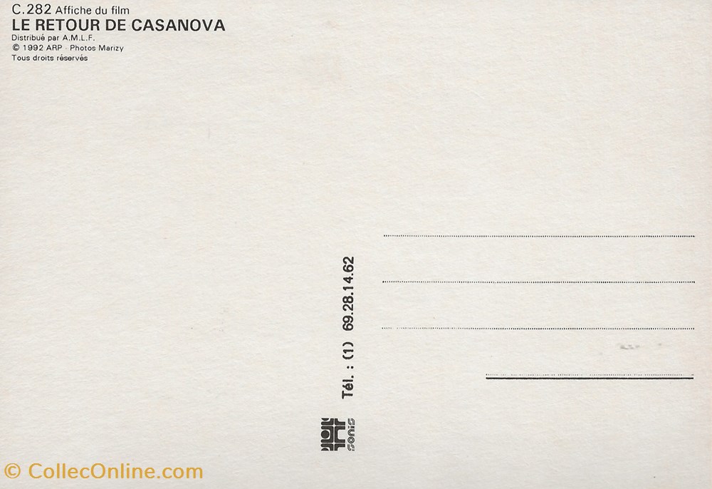 Le retour de Casanova cartes postales autres le retour de casanova