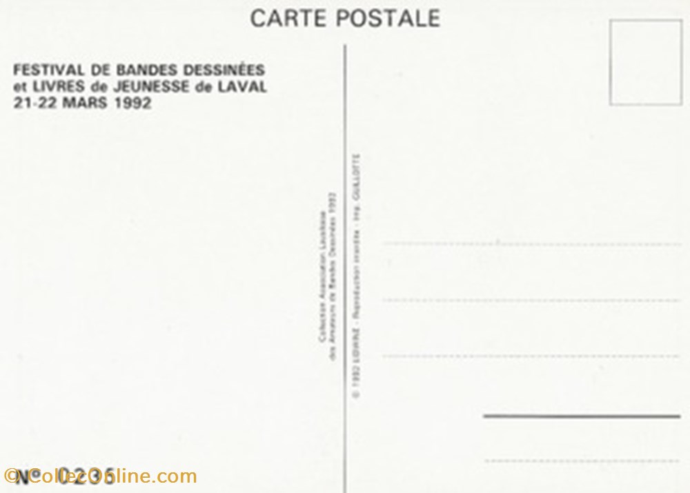 Laval (55) 1992 cartes postales bande dessinee laval 55 1992