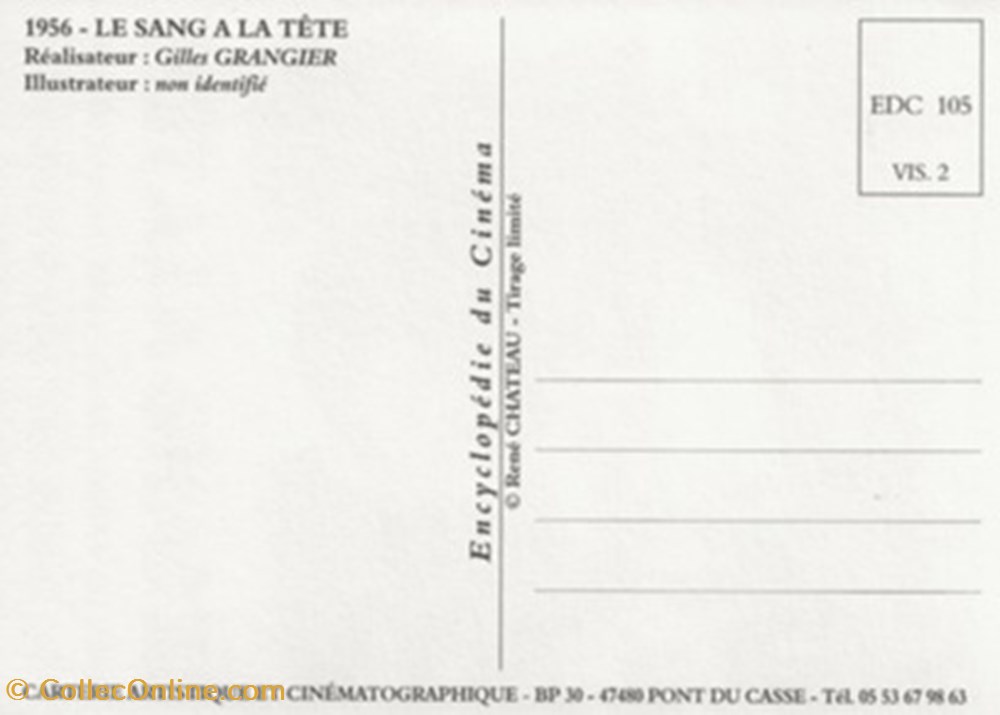 Le sang à la tête cartes postales autres le sang a la tete