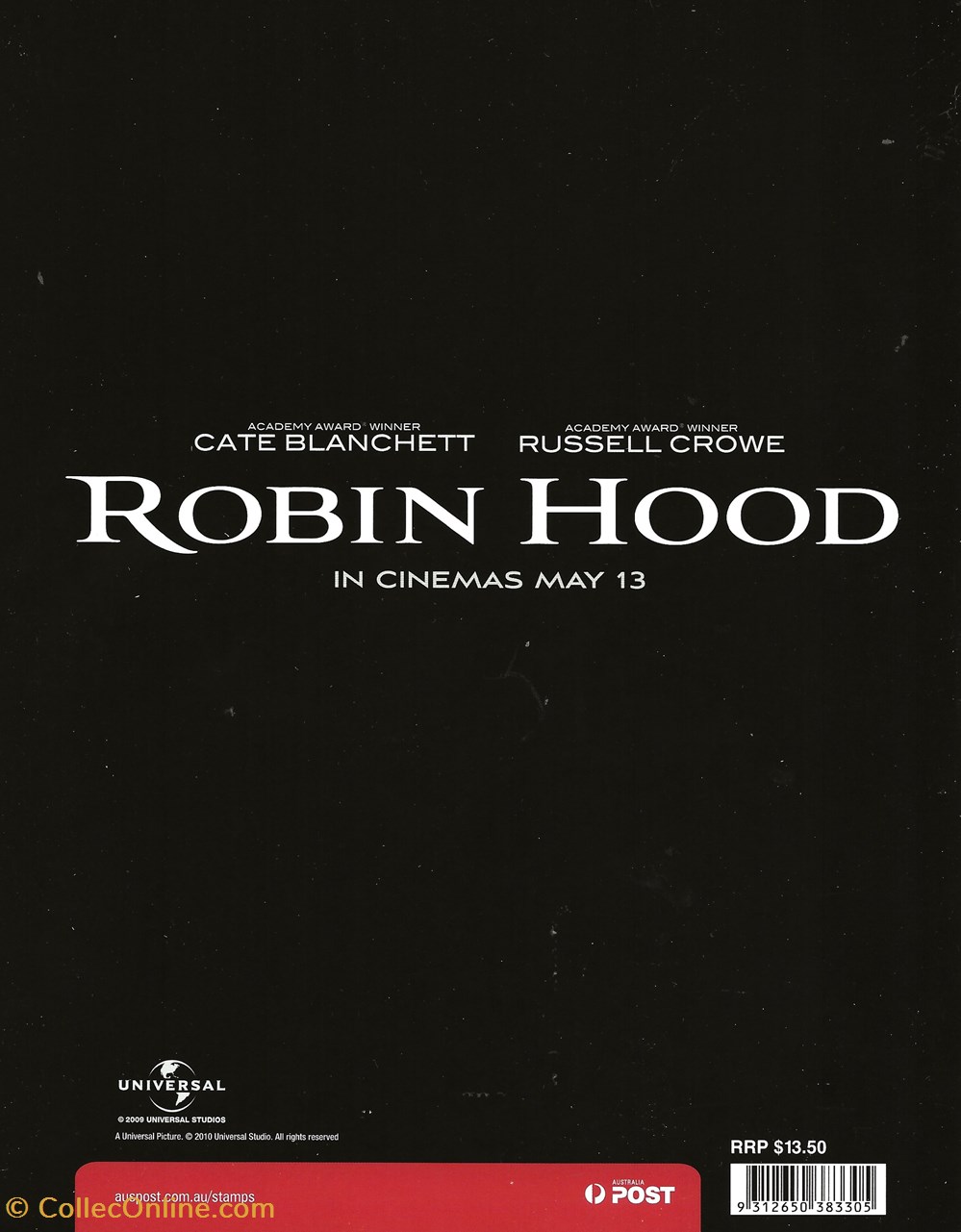 timbres zzz presentation pack australie 2010 robin hood