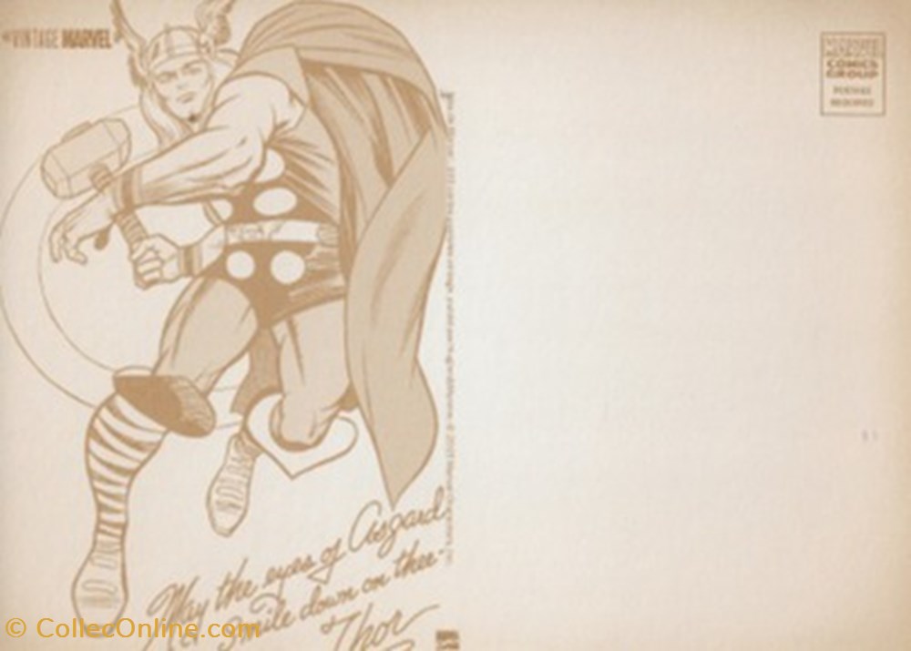 Marvel 2 cartes postales bande dessinee marvel