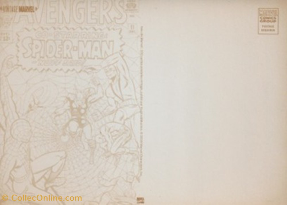 Marvel 2 cartes postales bande dessinee marvel