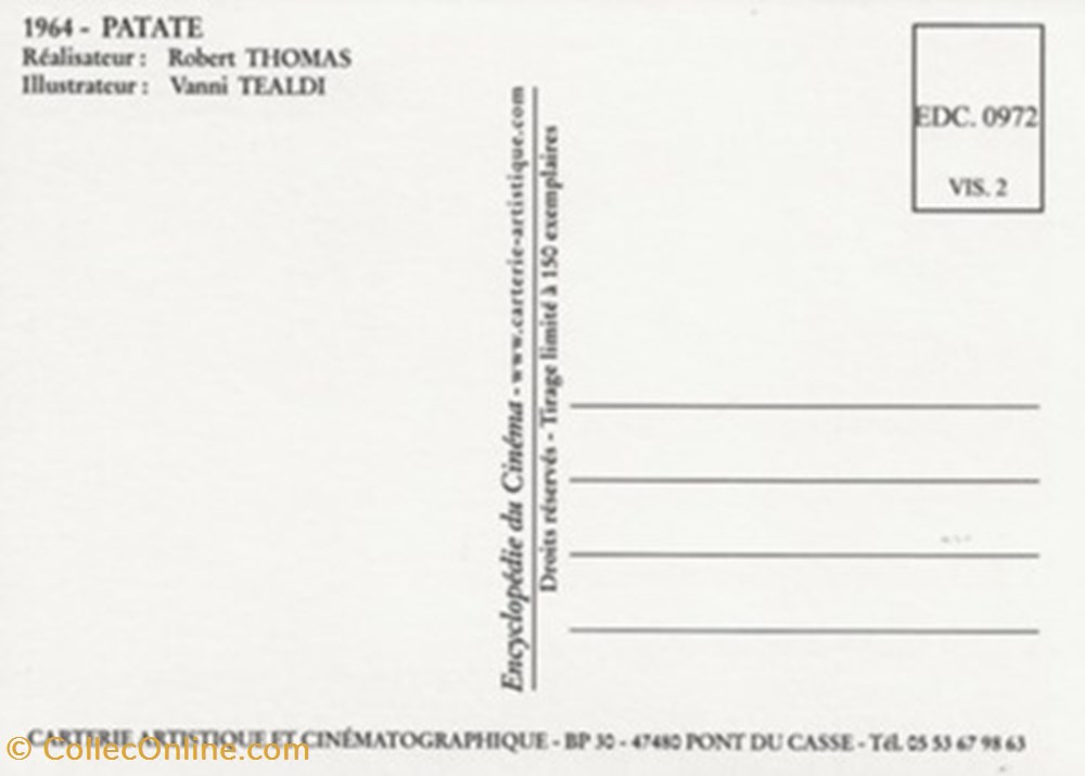 Patate cartes postales autres patate
