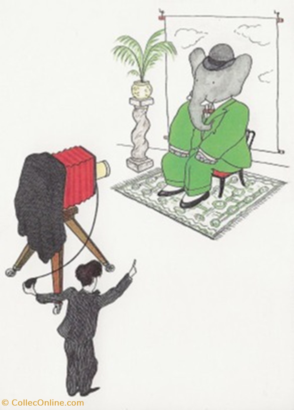 Babar cartes postales bande dessinee babar