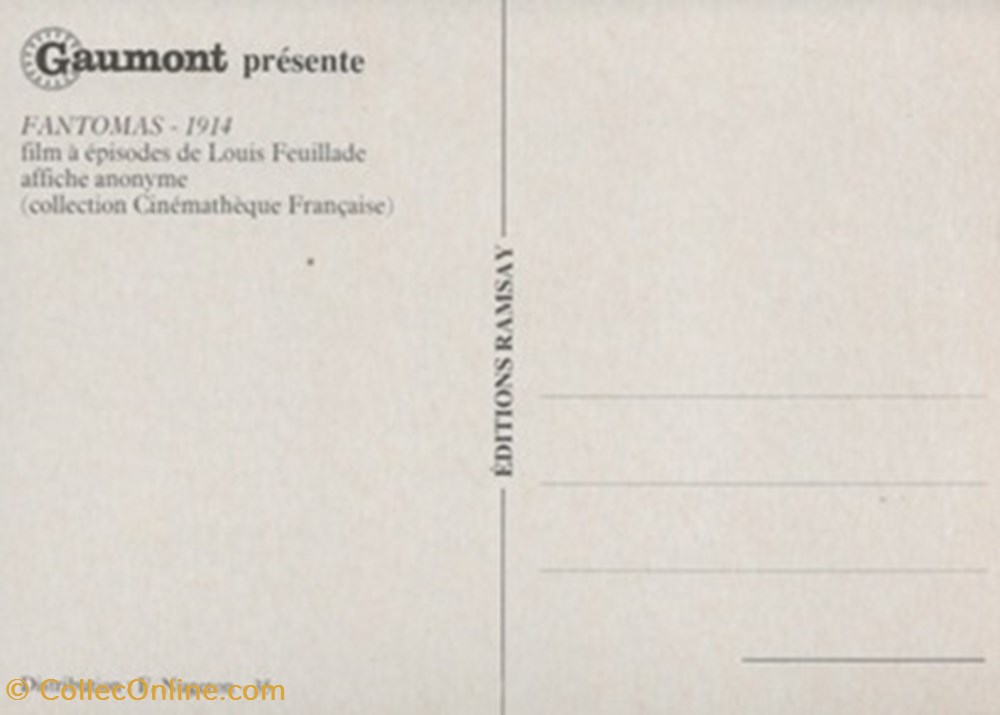 Fantômas cartes postales autres fantomas