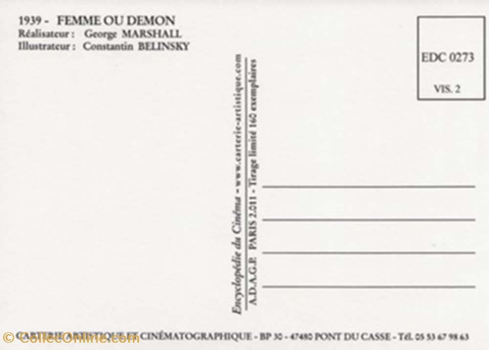 cartes postales autres femme ou demon