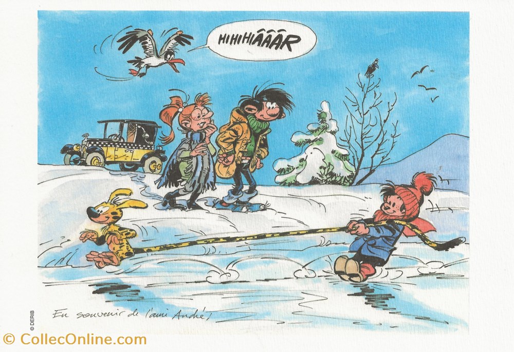 ZZ ex libris de Derib cartes postales bande dessinee zz ex libris de derib