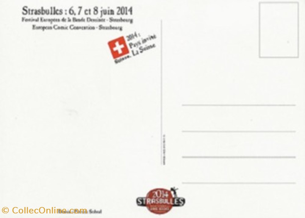 Strasbourg (67) 2014 cartes postales bande dessinee strasbourg 67 2014