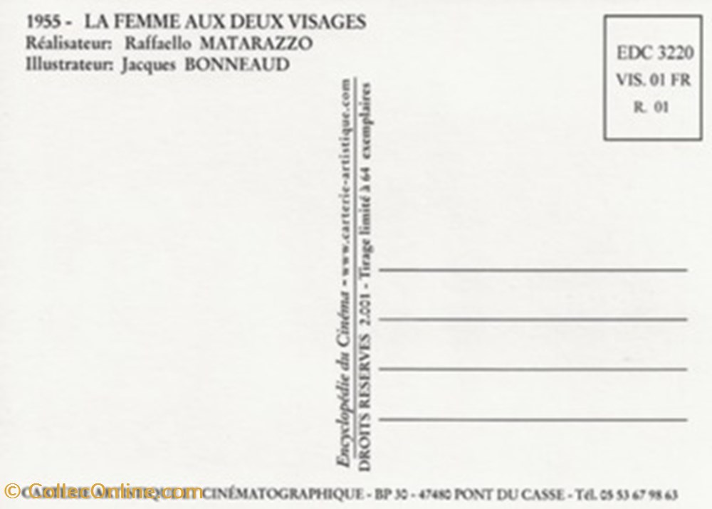 La femme aux deux visages cartes postales autres la femme aux deux visages