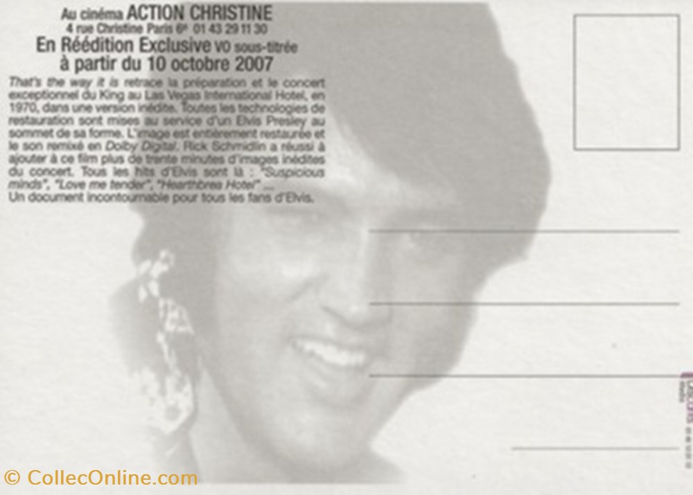 Elvis, that's the way it is 2 cartes postales autres elvis that s the way it is
