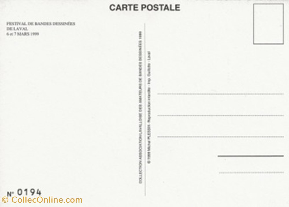 Laval (55) 1999 cartes postales bande dessinee laval 55 1999