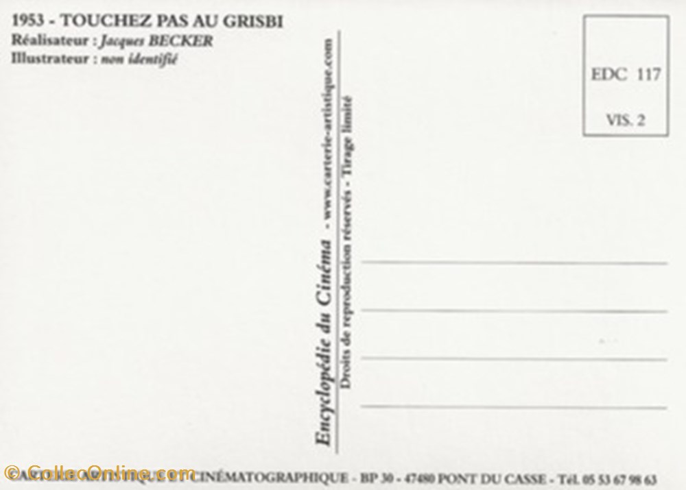 Touchez pas au grisbi cartes postales autres touchez pas au grisbi
