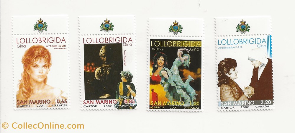 ZZZ Timbres (Saint Marin) 2007 Gina Lollobrigida zzz timbres saint marin 2007 gina lollobrigida