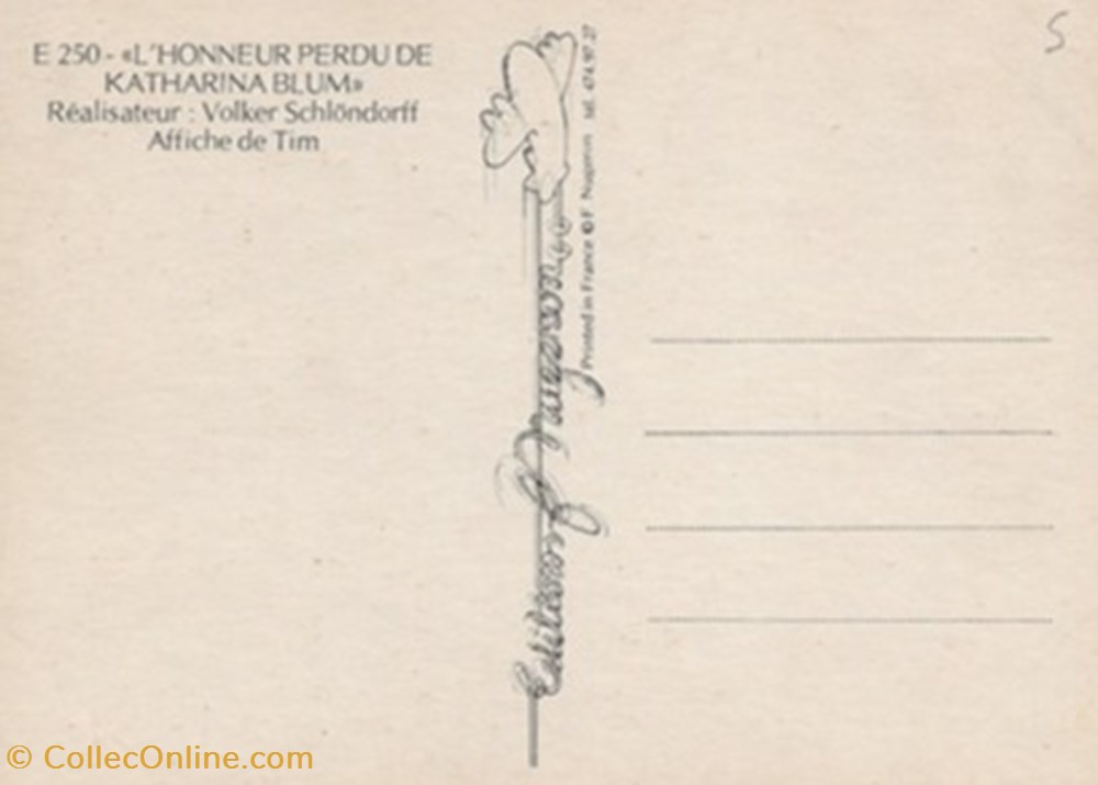 L'honneur perdu de Katharina Blum cartes postales autres l honneur perdu de katharina blum