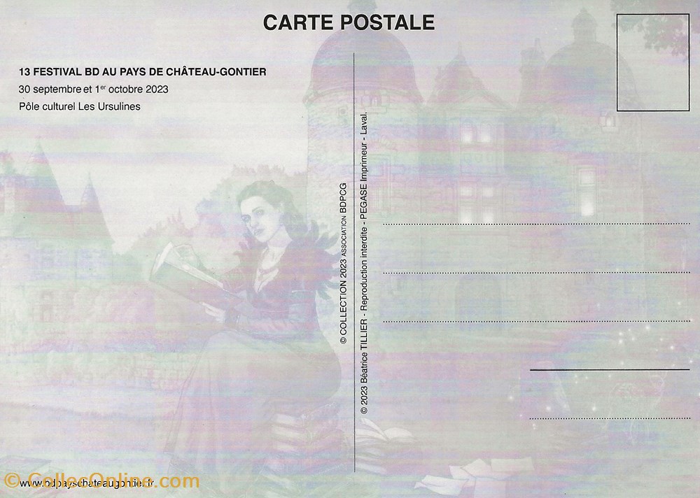 Château-Gontier (55) 2023 4 cartes postales bande dessinee chateau gontier 55 2023