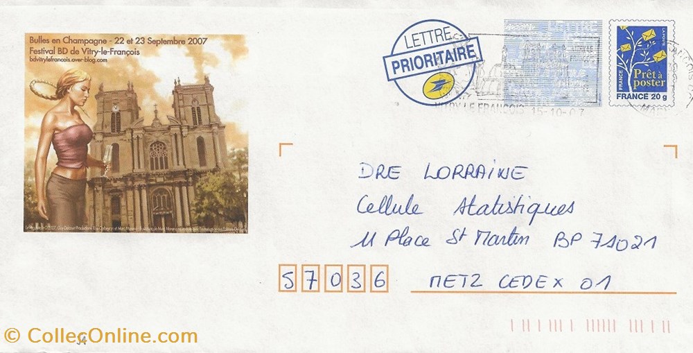 Z Prêt à Poster de Vitry le François (51) 2007 timbres z pret a poster de vitry le francois 51 2007