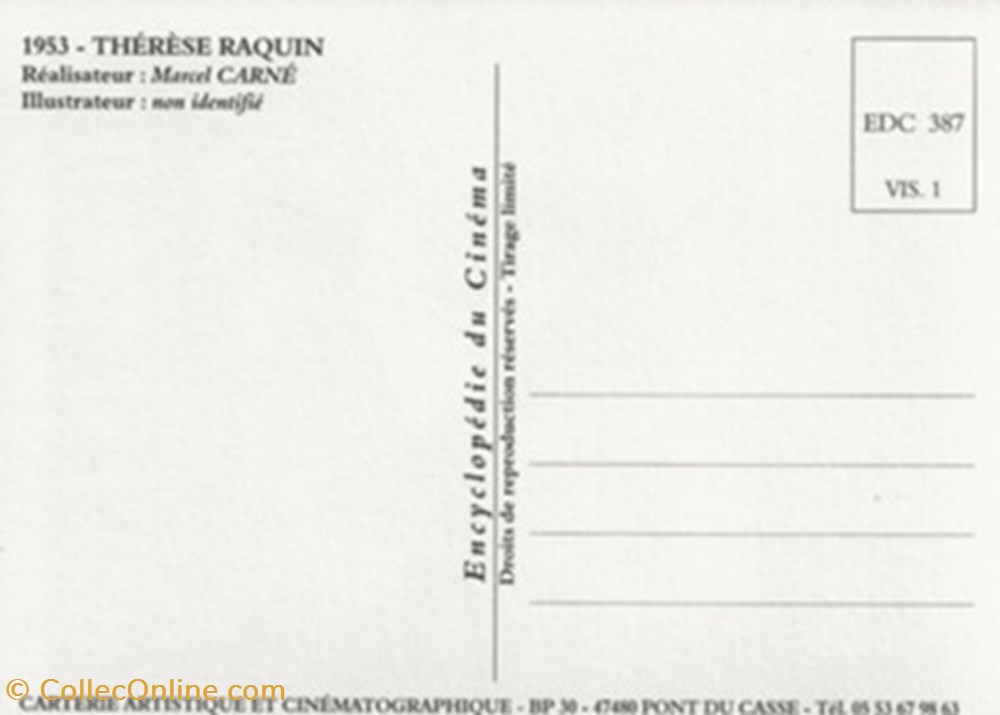 cartes postales autres therese raquin