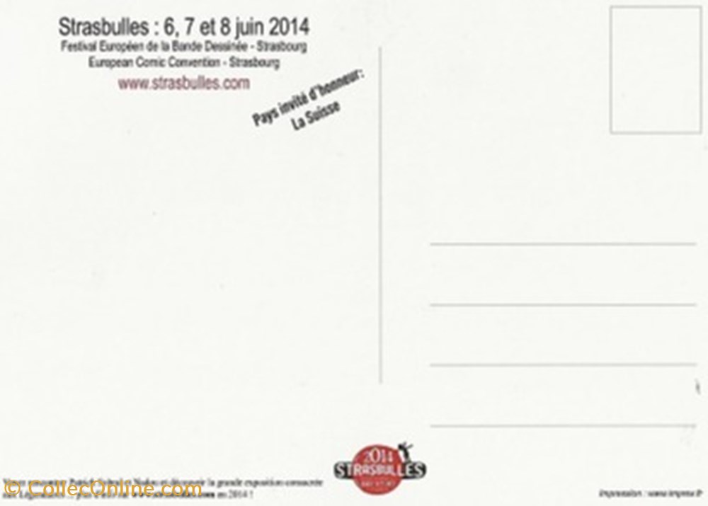 Strasbourg (67) 2014 cartes postales bande dessinee strasbourg 67 2014