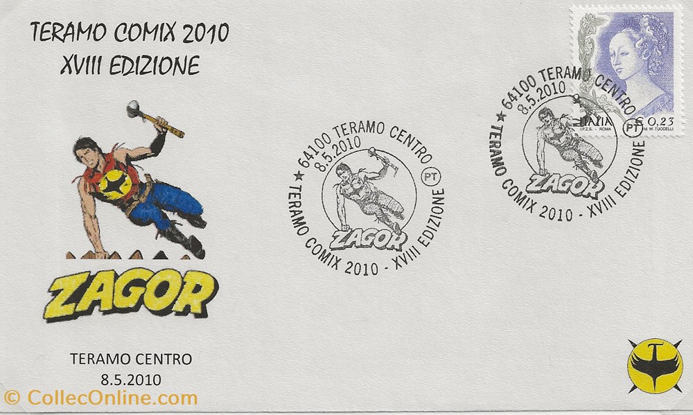 Teramo (Italie) 2010 Teramo comix - Zagor timbres teramo italie 2010 teramo comix zagor