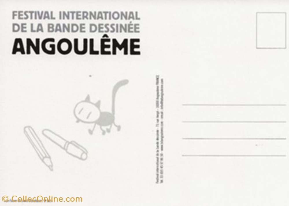 Angoulême (16) 2007 2 cartes postales bande dessinee angouleme 16 2007