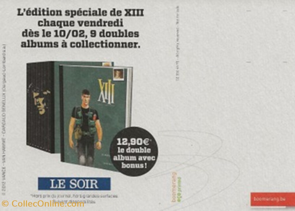 XIII cartes postales bande dessinee xiii