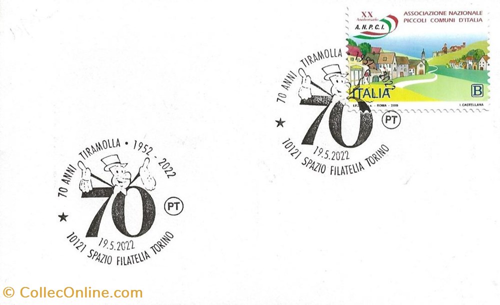 timbres torino italie 2022 70 anni tiramolla 1952 2022
